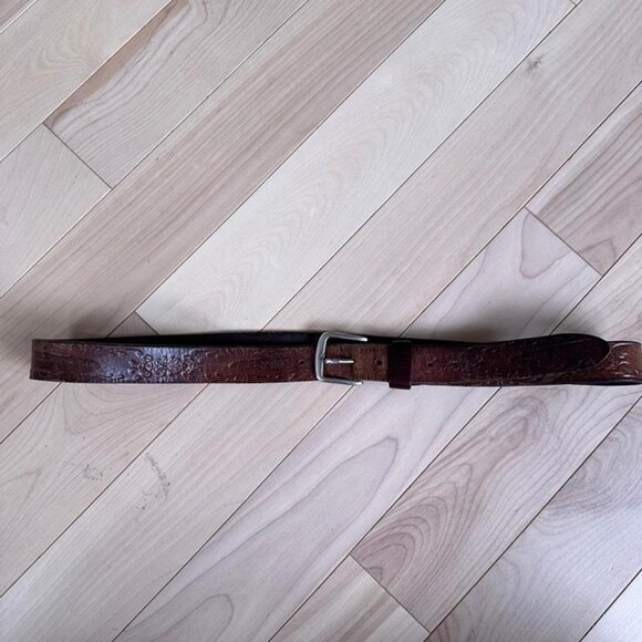 Artecbelts Solid Leather Western Belt – Tooled Brown Country Style - Picture 4 of 8